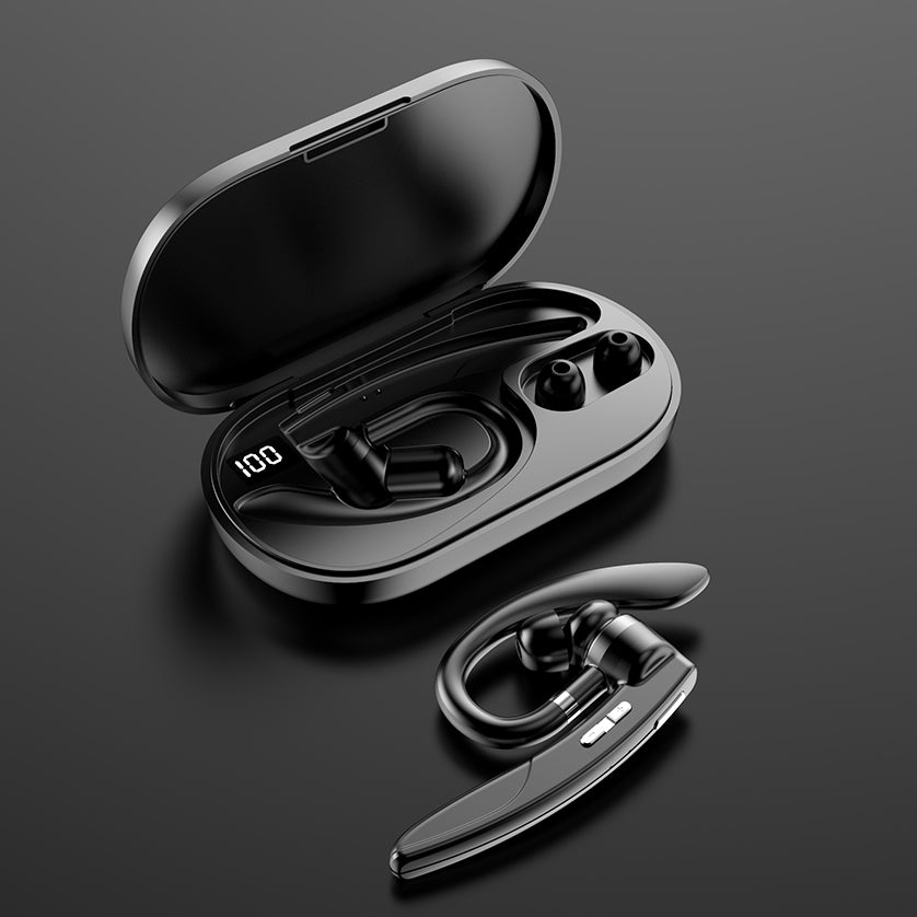 K29 Wireless Bluetooth 5.0 Rotary Earphones with Charging Box Waterproof Sports Earhook Headsets with Microphone and LED Display K29 Wireless Bluetooth 5.0 Rotary Earphones with Charging Box Waterproof Sports Earhook Headsets with Microphone and LED Display